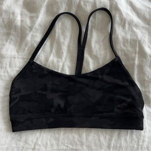 lululemon black camo sports bra